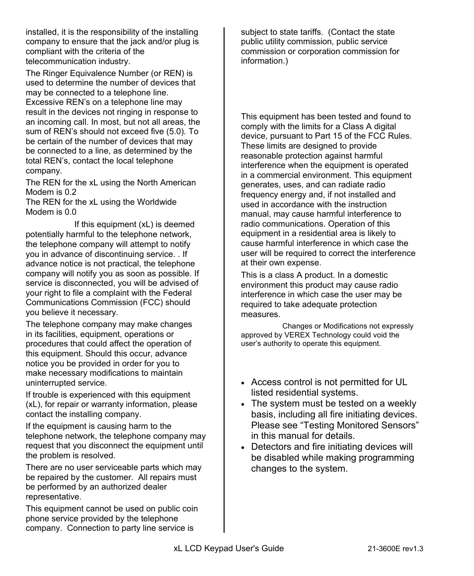 Interlogix XL LCD Keypad Plus User Guide User Manual | Page 6 / 54