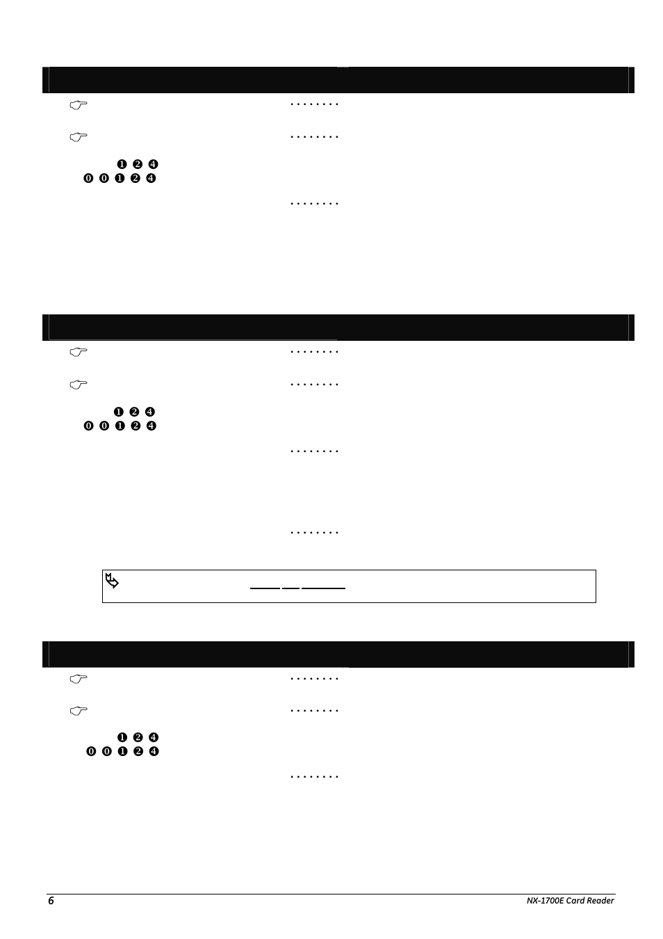 Adding one user, Action, Adding multiple users with auto-increment | Activate one user (single user), Stay, Digit user number, Cancel, Chime | Interlogix NX-1700E User Manual | Page 6 / 18