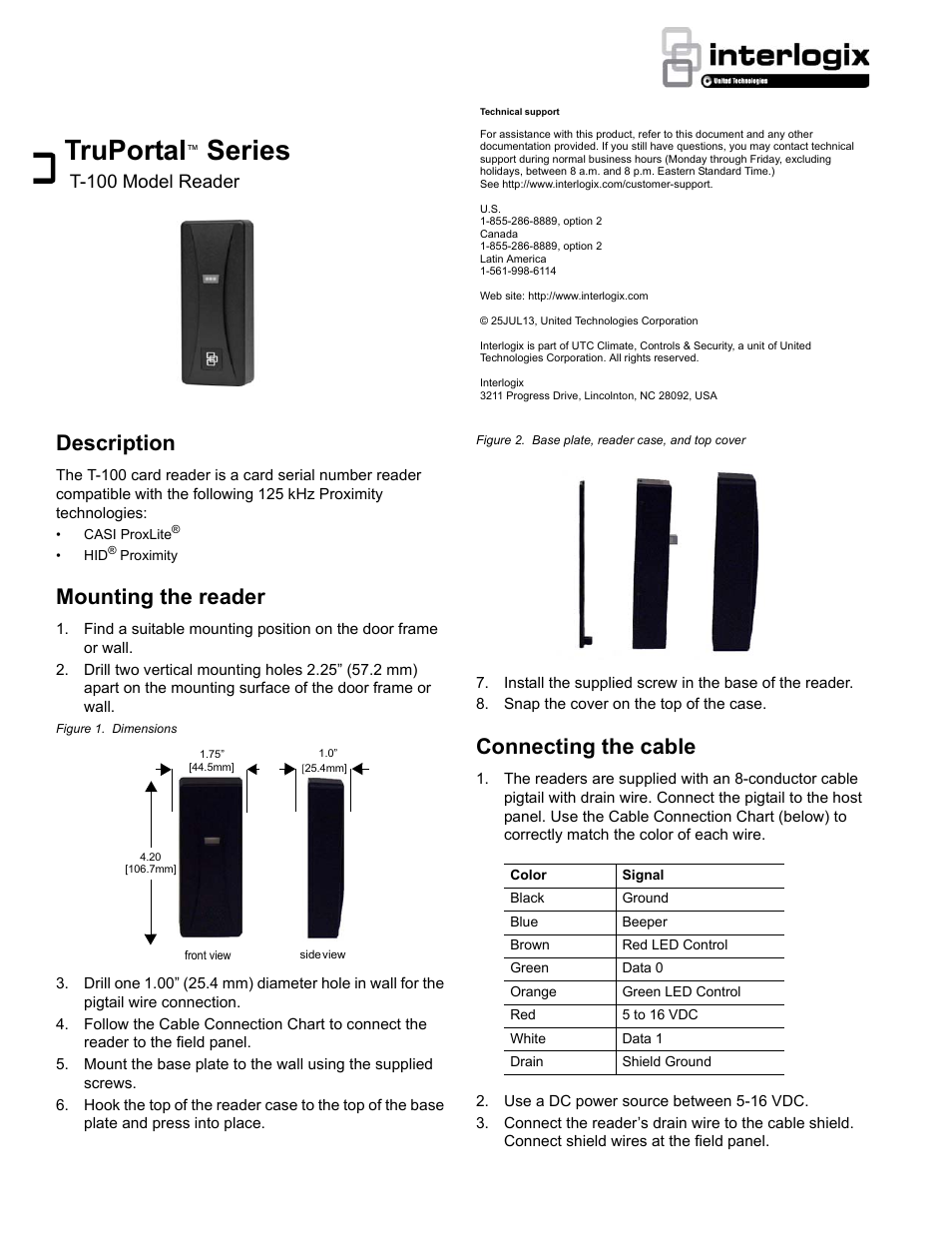 Interlogix T-100 User Manual | 2 pages