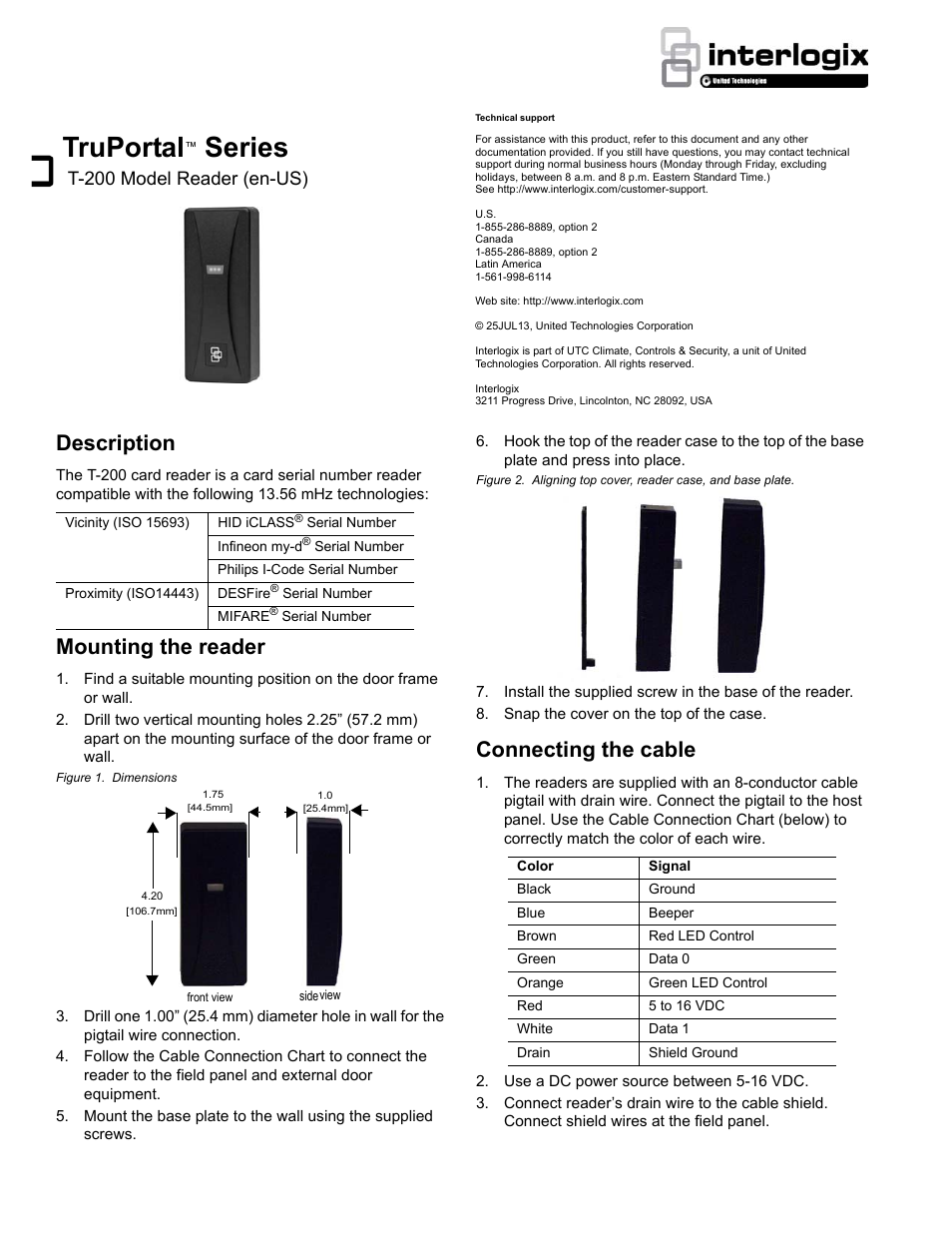 Interlogix T-200 User Manual | 2 pages