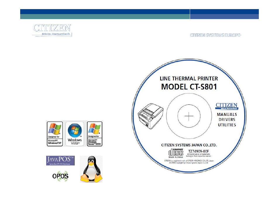 Ct-s801 – cd-rom | CITIZEN CT-S801 User Manual | Page 15 / 19