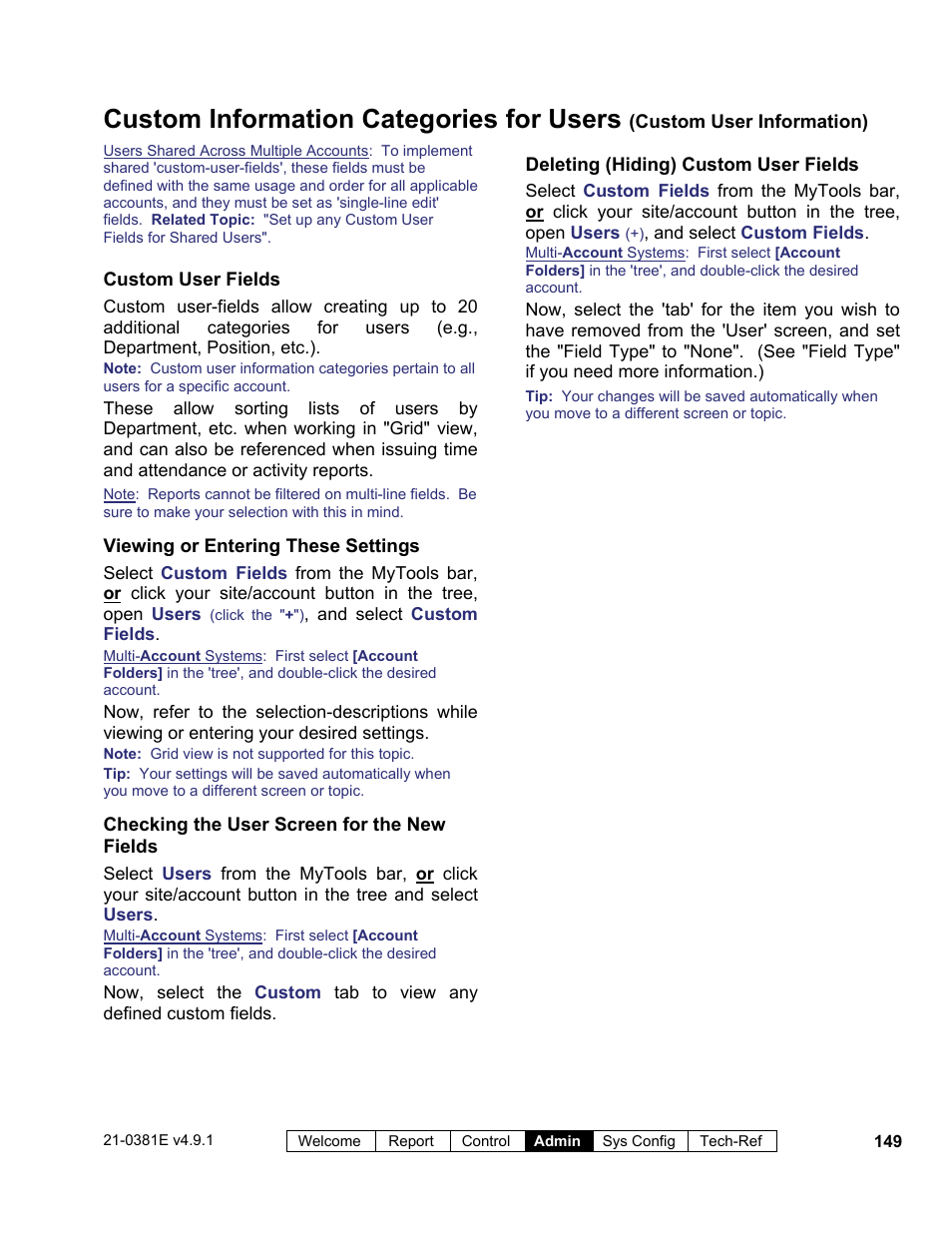 Custom information categories for users | Interlogix VEREX Director User Manual | Page 157 / 383