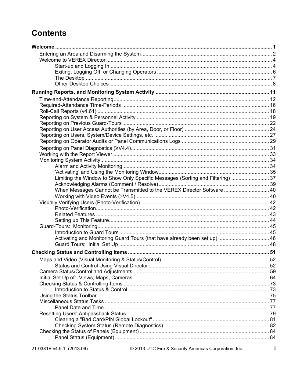 Interlogix VEREX Director User Manual | Page 3 / 383