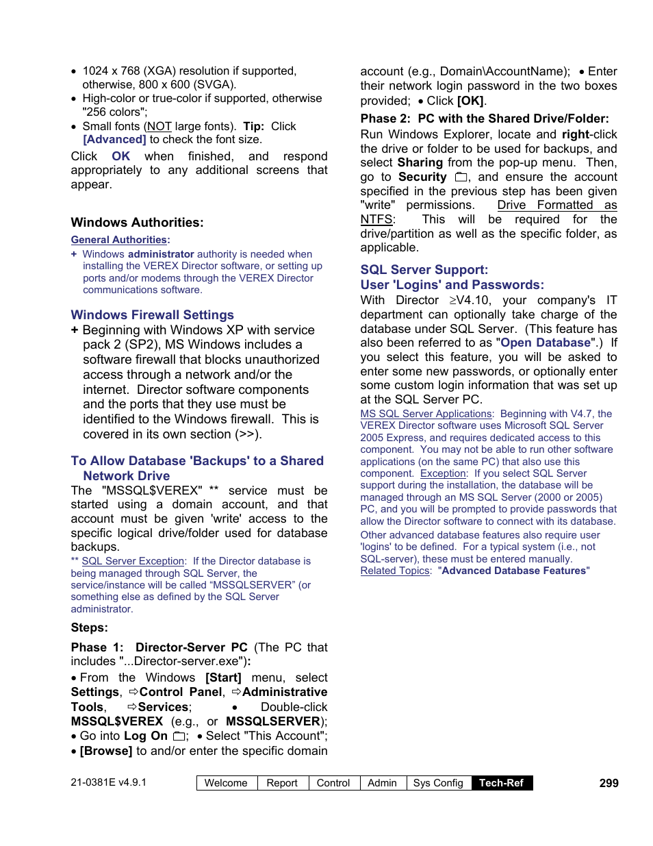 Interlogix VEREX Director User Manual | Page 307 / 383