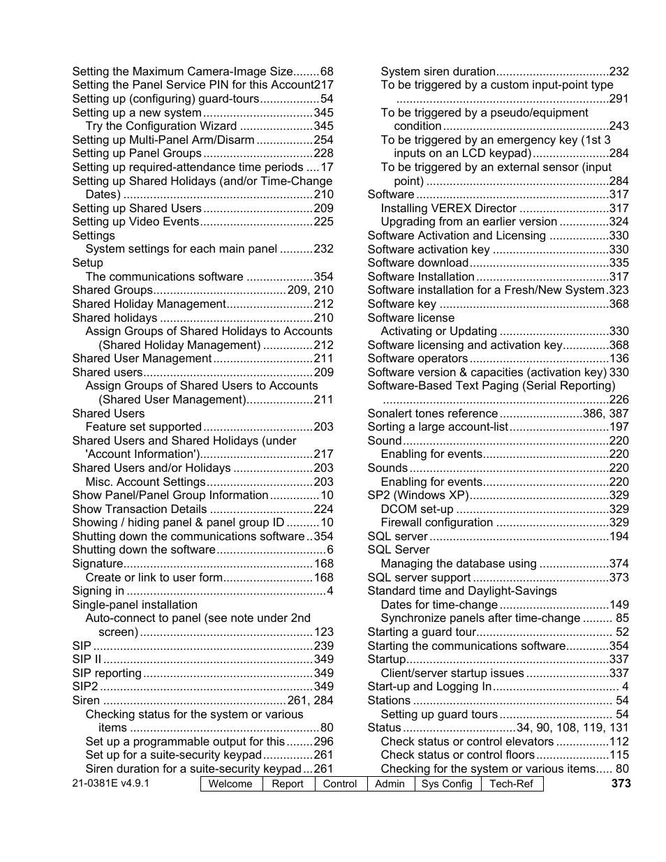 Interlogix VEREX Director User Manual | Page 381 / 383