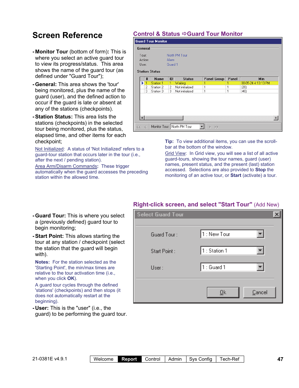 Screen reference | Interlogix VEREX Director User Manual | Page 55 / 383