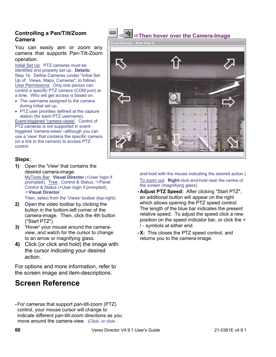 Screen reference | Interlogix VEREX Director User Manual | Page 68 / 383