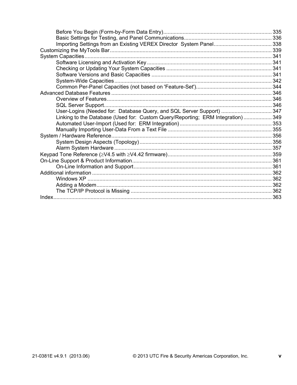 Interlogix VEREX Director User Manual | Page 7 / 383
