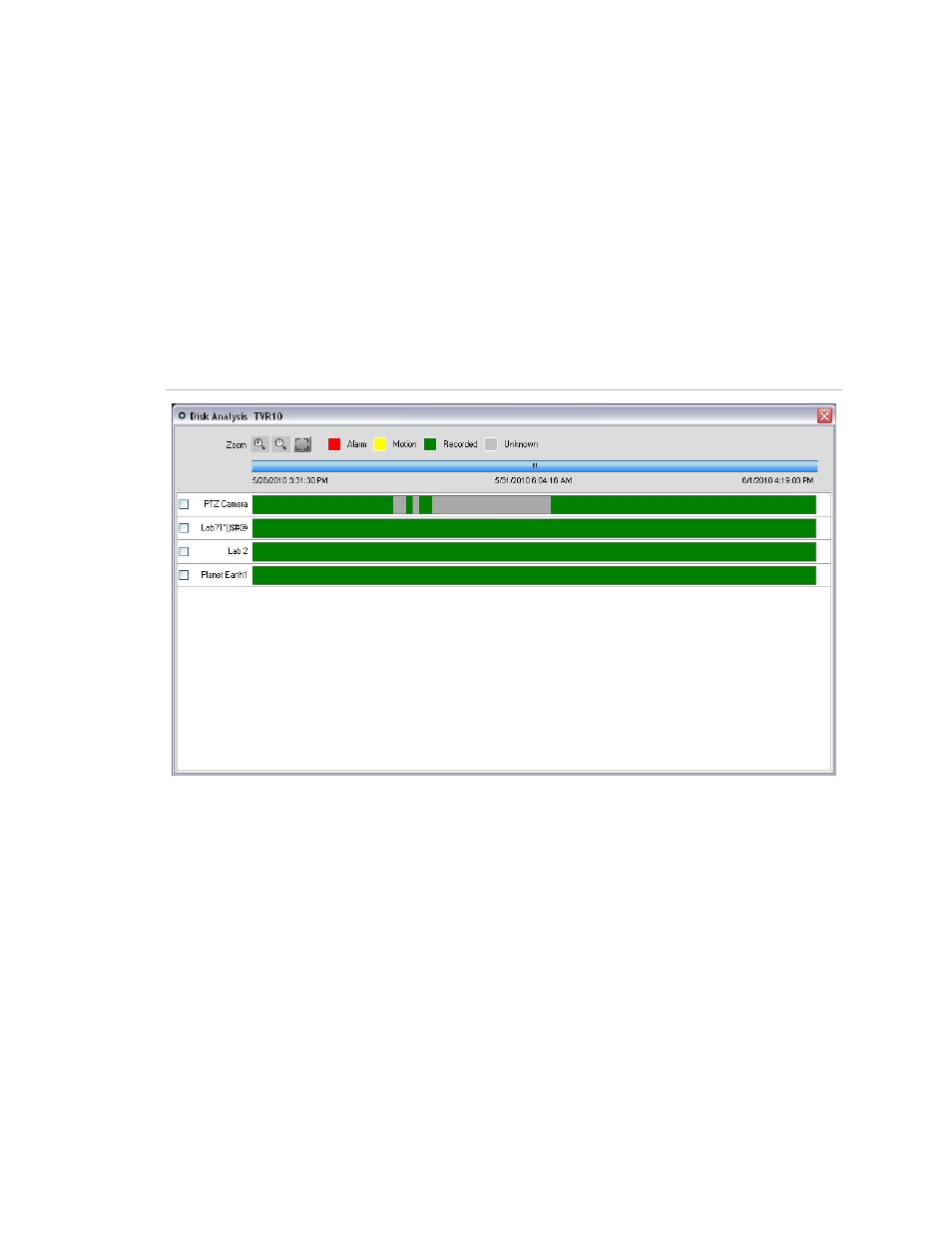 Device disk analysis | Interlogix TruVision Navigator 5.0 User Manual User Manual | Page 73 / 191