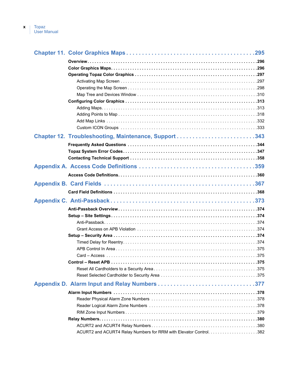 Interlogix Topaz User Manual User Manual | Page 10 / 420