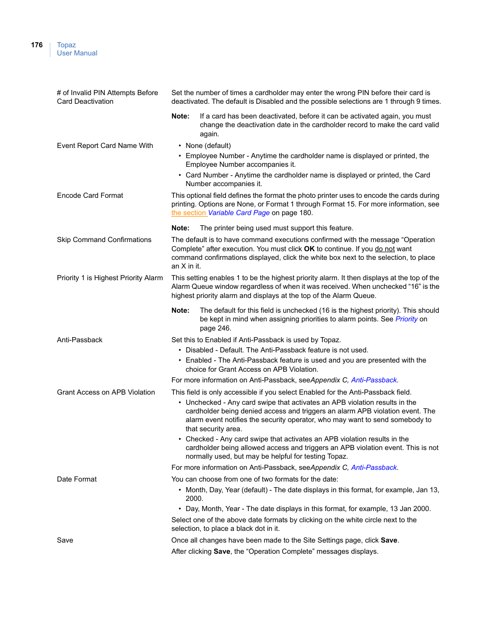 Interlogix Topaz User Manual User Manual | Page 194 / 420