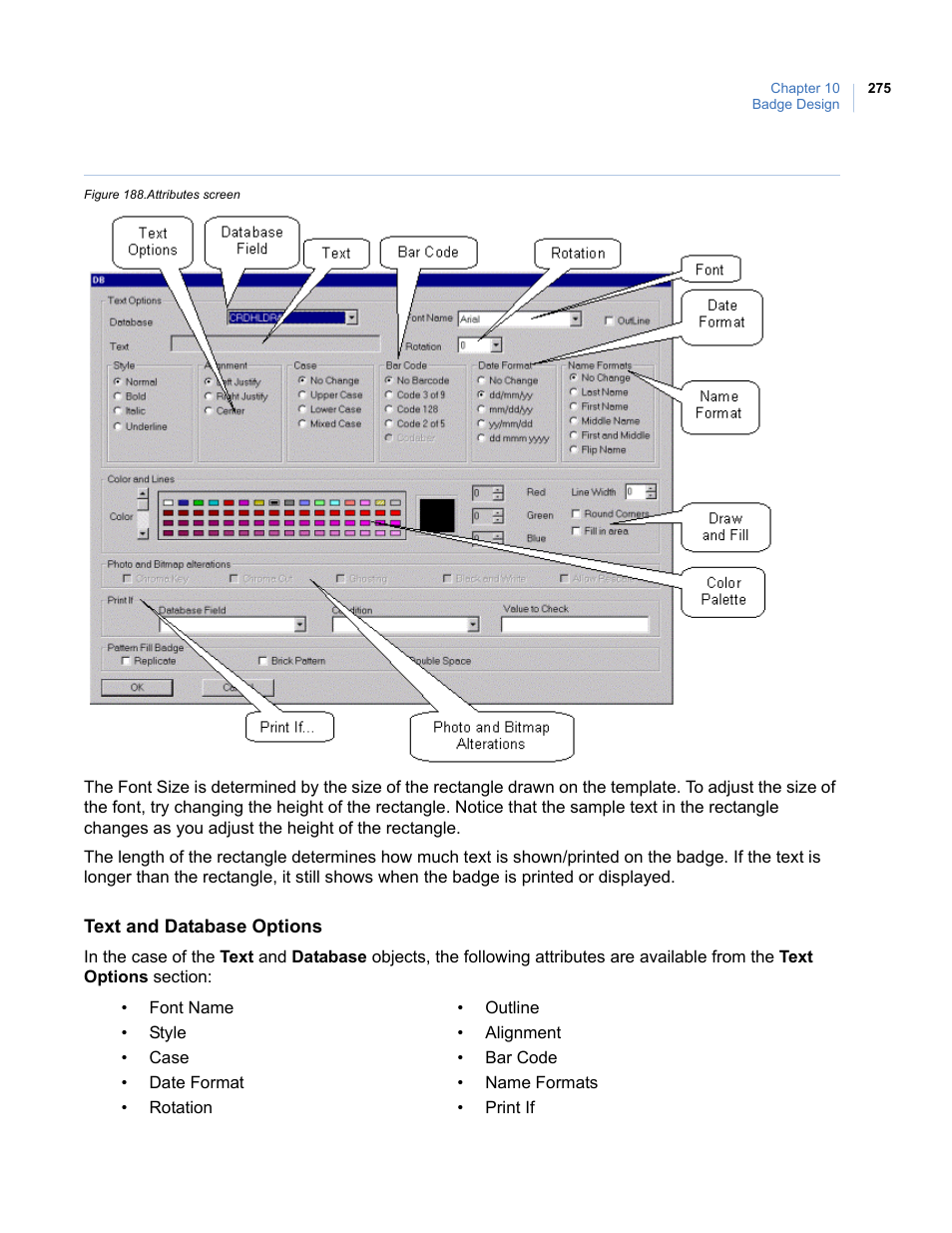 Figure 188.attributes screen | Interlogix Topaz User Manual User Manual | Page 293 / 420
