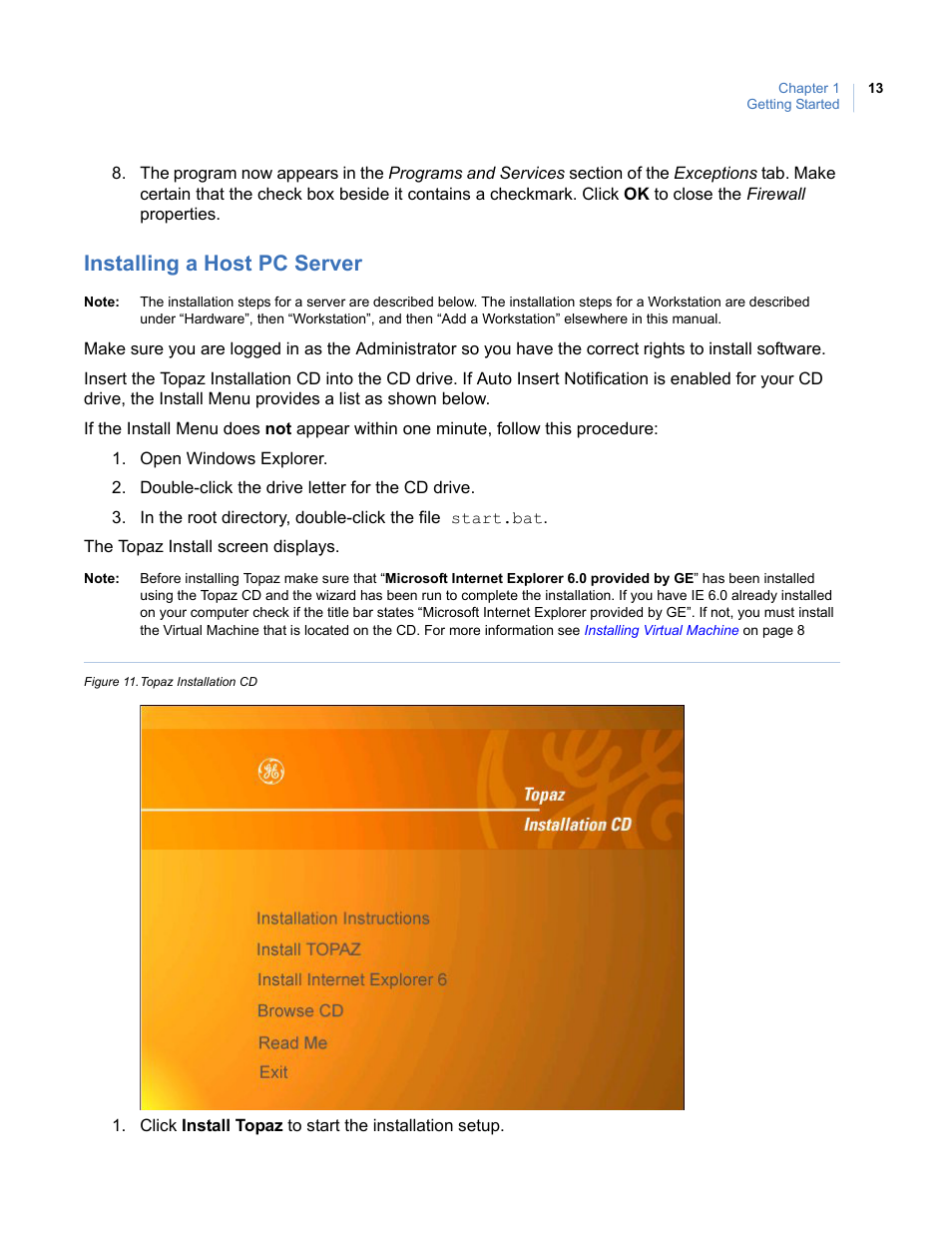Installing a host pc server, Figure 11. topaz installation cd | Interlogix Topaz User Manual User Manual | Page 31 / 420