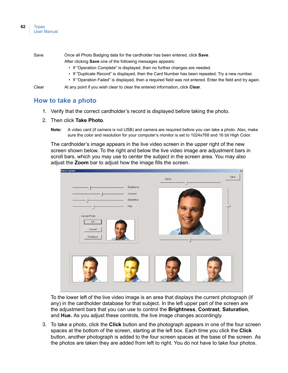How to take a photo | Interlogix Topaz User Manual User Manual | Page 80 / 420