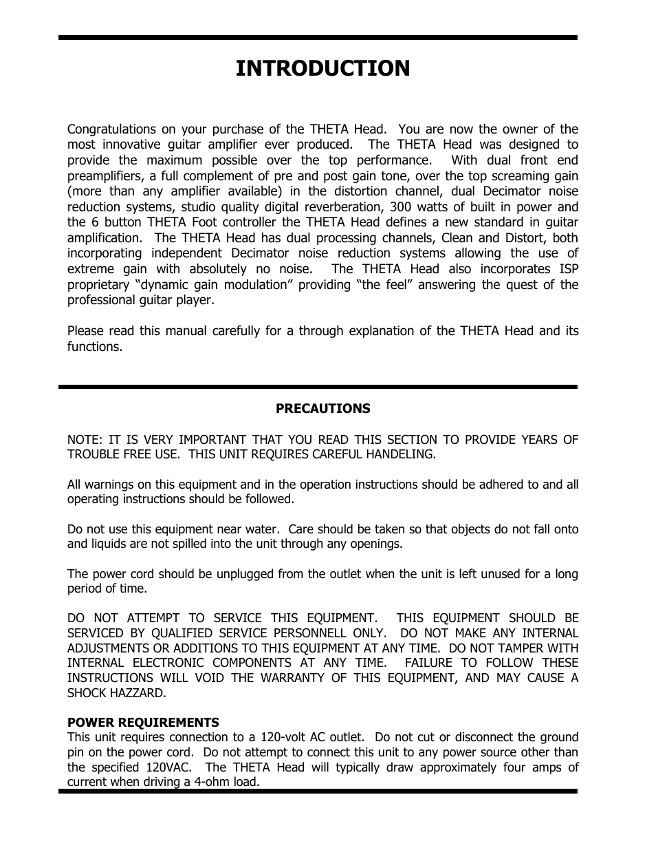 Introduction | ISP Technologies THETA Head User Manual | Page 2 / 13