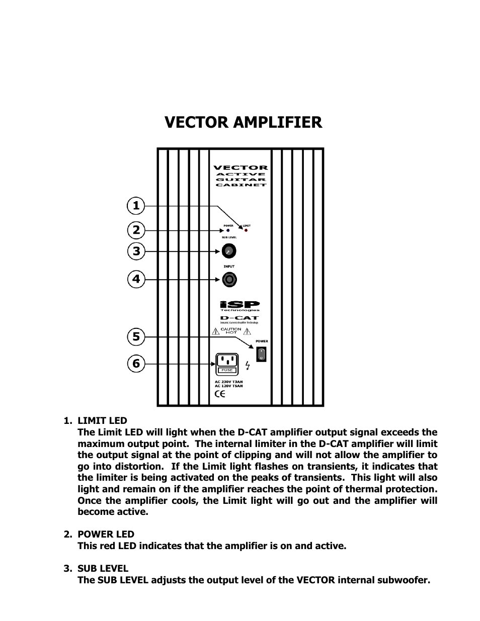 Vector amplifier | ISP Technologies VECTOR User Manual | Page 5 / 7