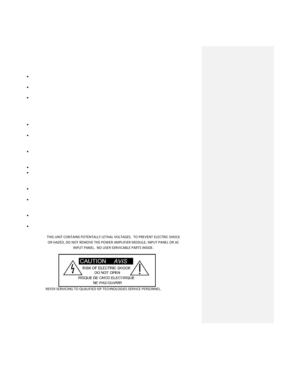 Important saftey instructions | ISP Technologies VECTOR 210 User Manual | Page 3 / 10