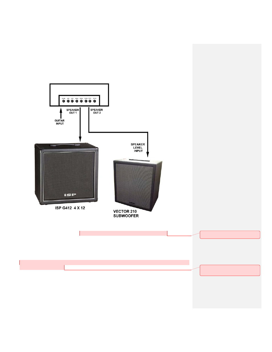 Speaker level system connections | ISP Technologies VECTOR 210 User Manual | Page 8 / 10