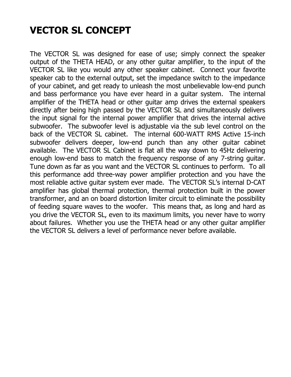 Vector sl concept | ISP Technologies VECTOR SL User Manual | Page 4 / 8