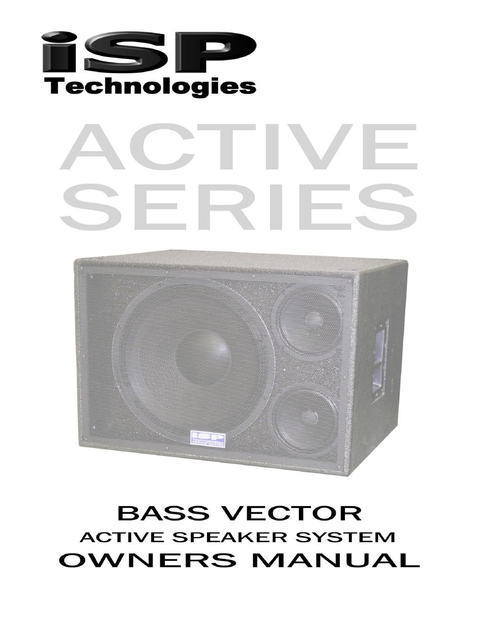 ISP Technologies BASS VECTOR PRO User Manual | 7 pages