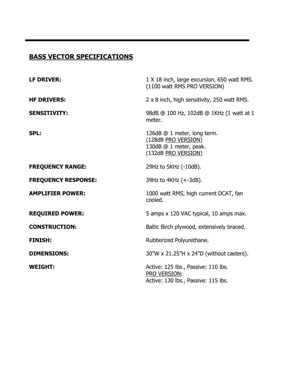 ISP Technologies BASS VECTOR PRO User Manual | Page 6 / 7