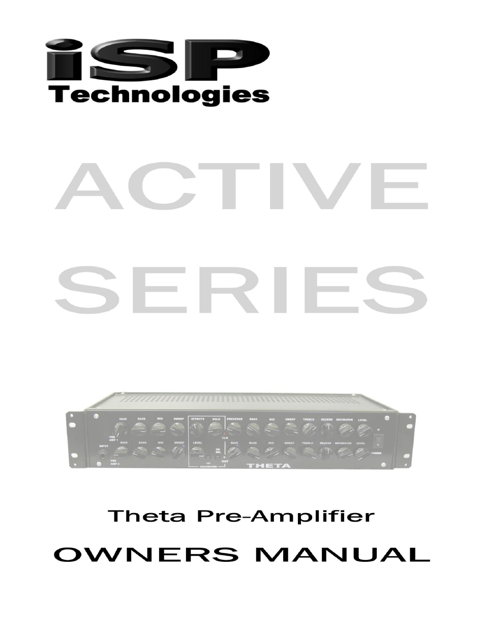ISP Technologies THETA PRE AMP User Manual | 12 pages