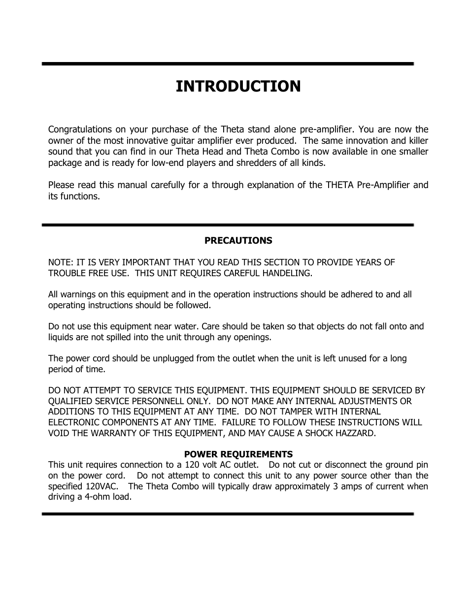 Introduction | ISP Technologies THETA PRE AMP User Manual | Page 2 / 12