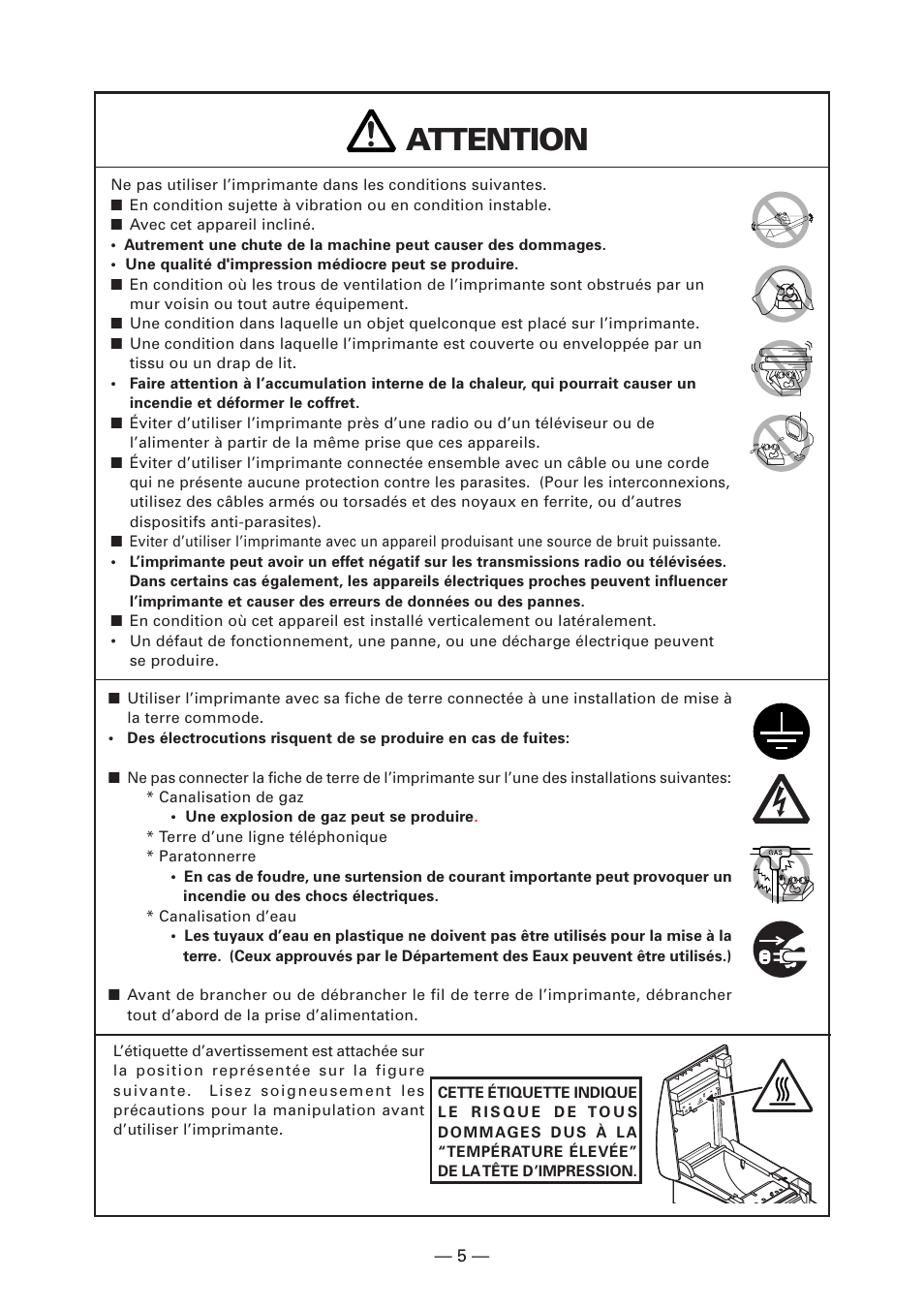 Attention | CITIZEN CT-S2000L User Manual | Page 38 / 156