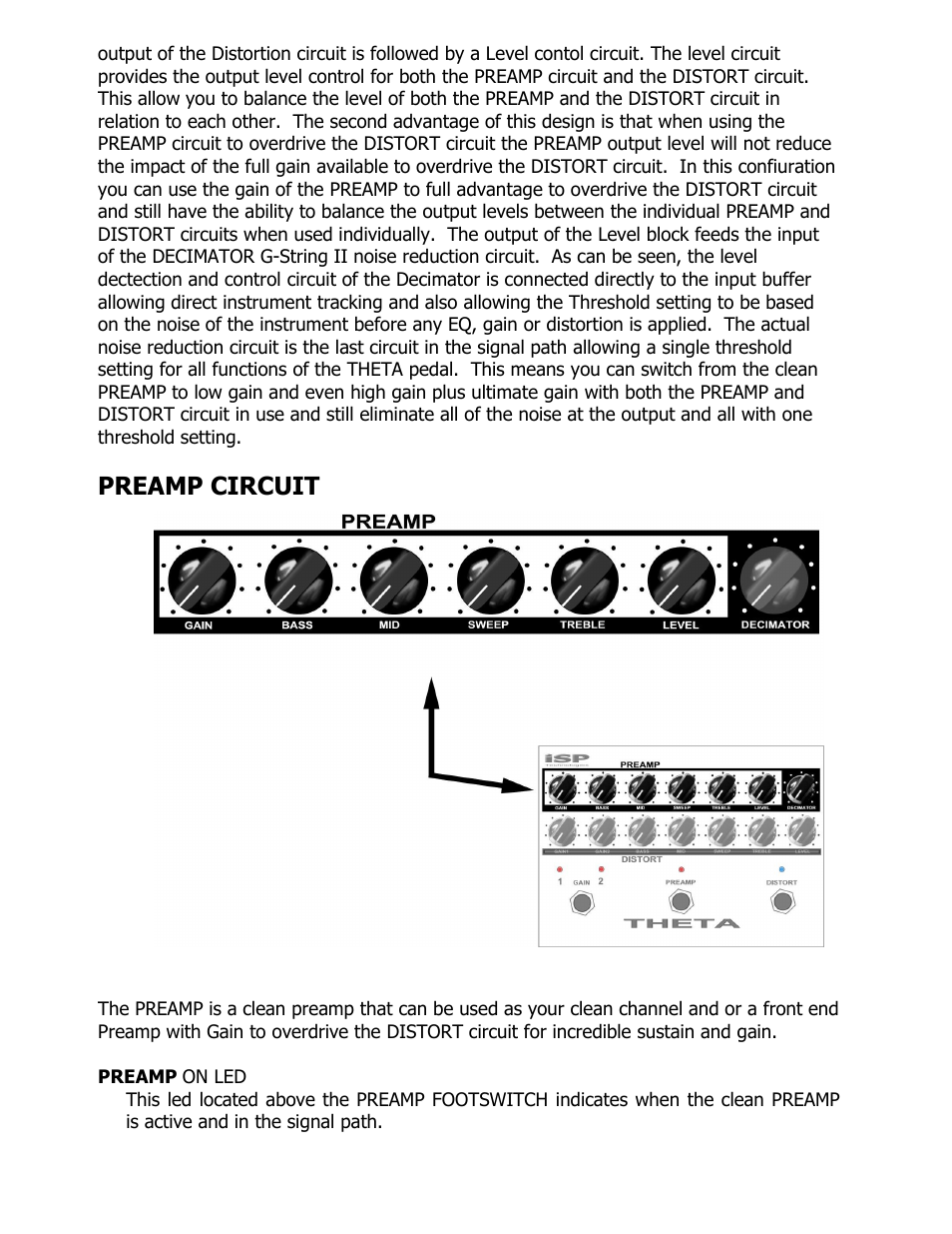Preamp circuit | ISP Technologies THETA PRE AMP PEDAL User Manual | Page 5 / 12