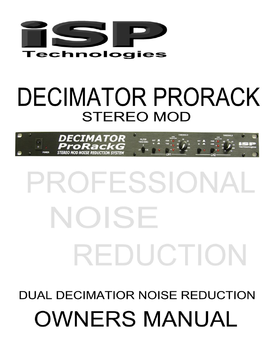 ISP Technologies DECIMATOR PRO RACK G – STEREO MOD User Manual | 9 pages