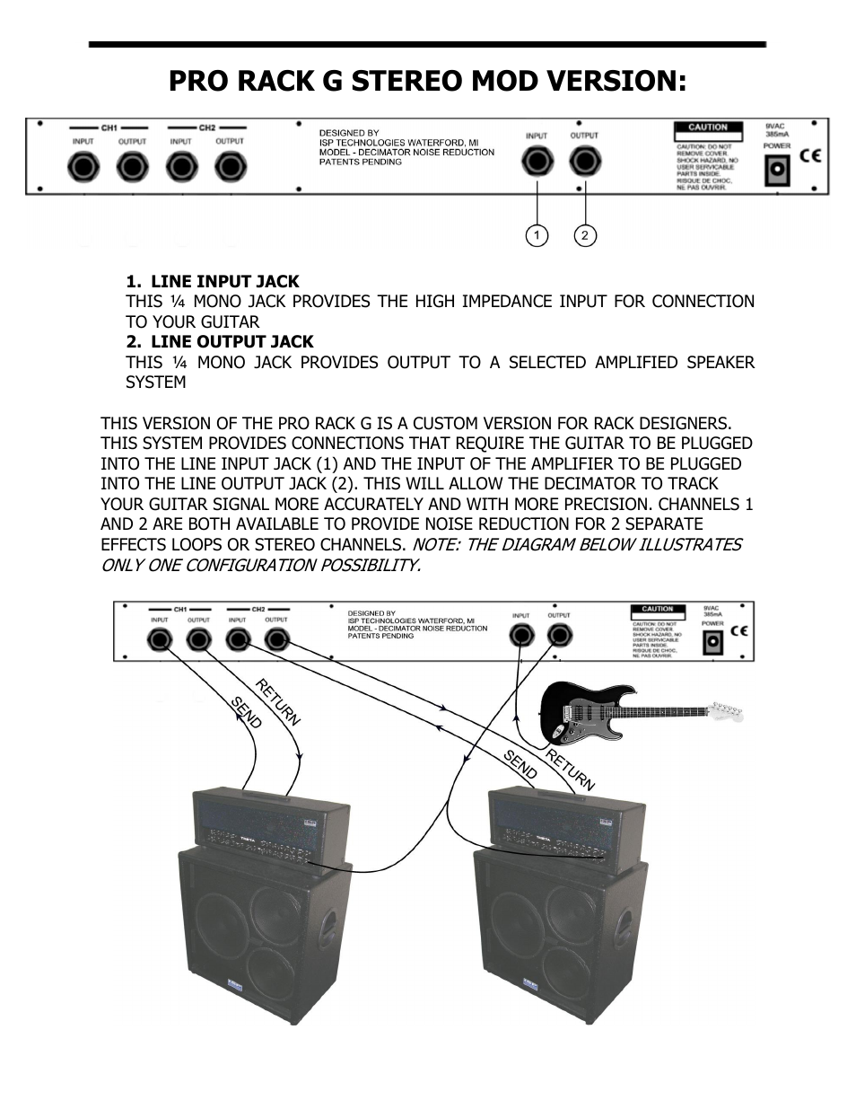 Pro rack g stereo mod version | ISP Technologies DECIMATOR PRO RACK G – STEREO MOD User Manual | Page 5 / 9