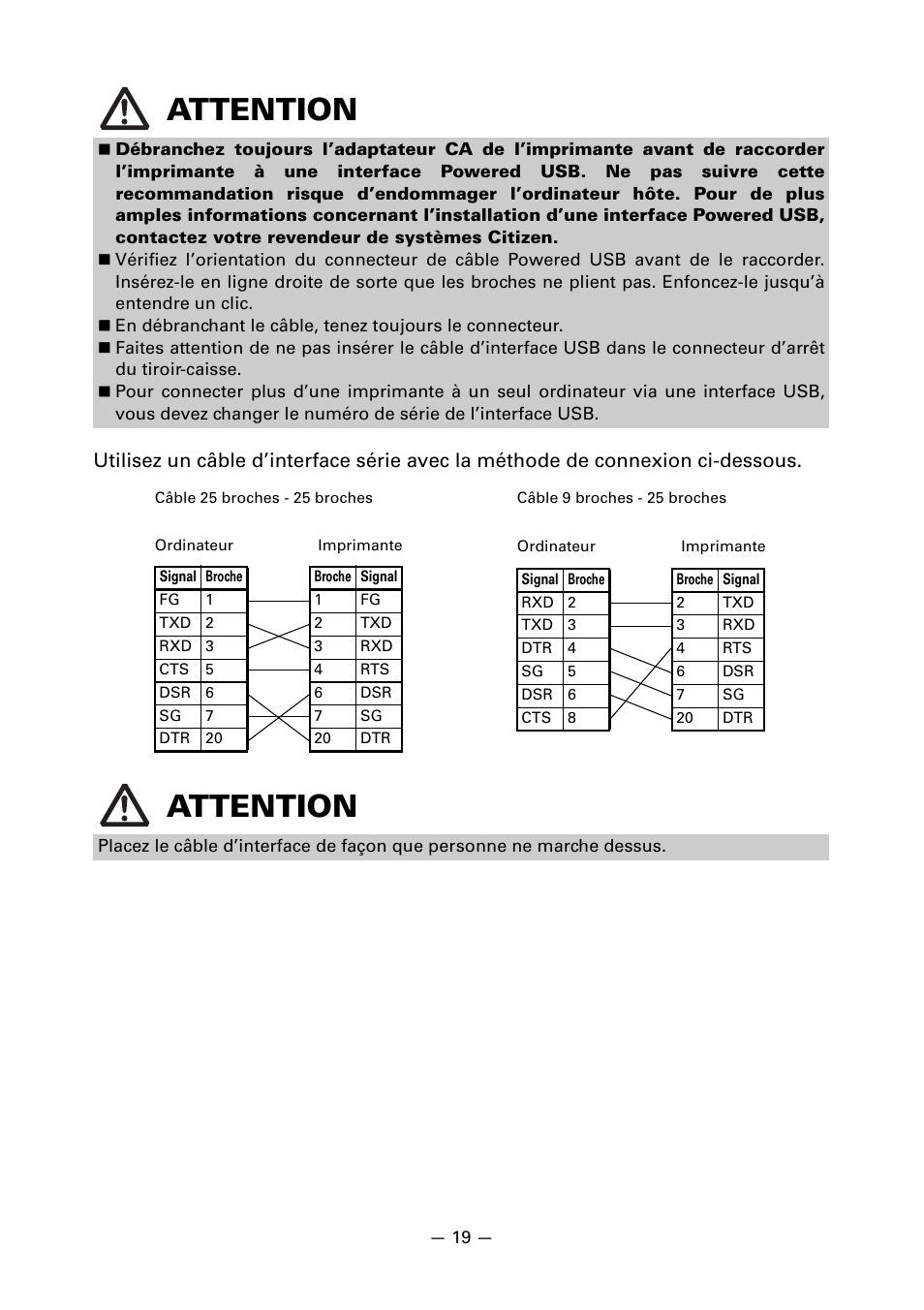 Attention | CITIZEN CT-S851 User Manual | Page 70 / 240