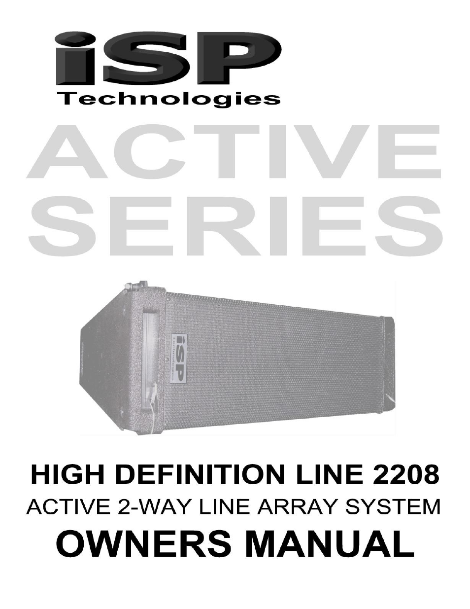 ISP Technologies HDL 2208 User Manual | 10 pages