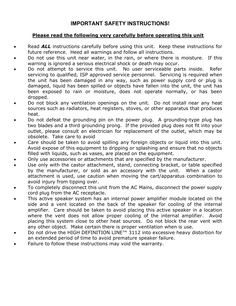 ISP Technologies HDL 3112 User Manual | Page 2 / 10