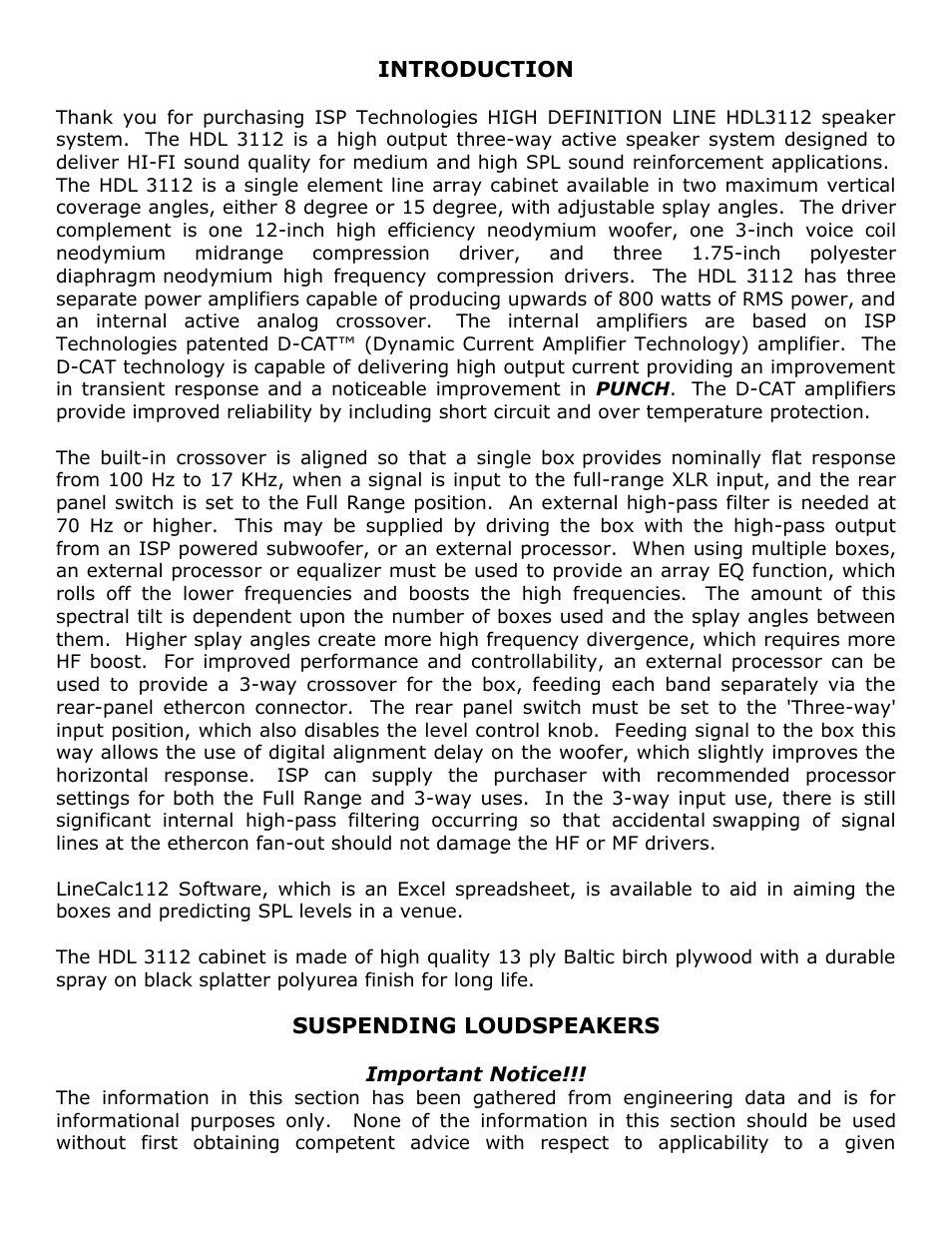 ISP Technologies HDL 3112 User Manual | Page 4 / 10