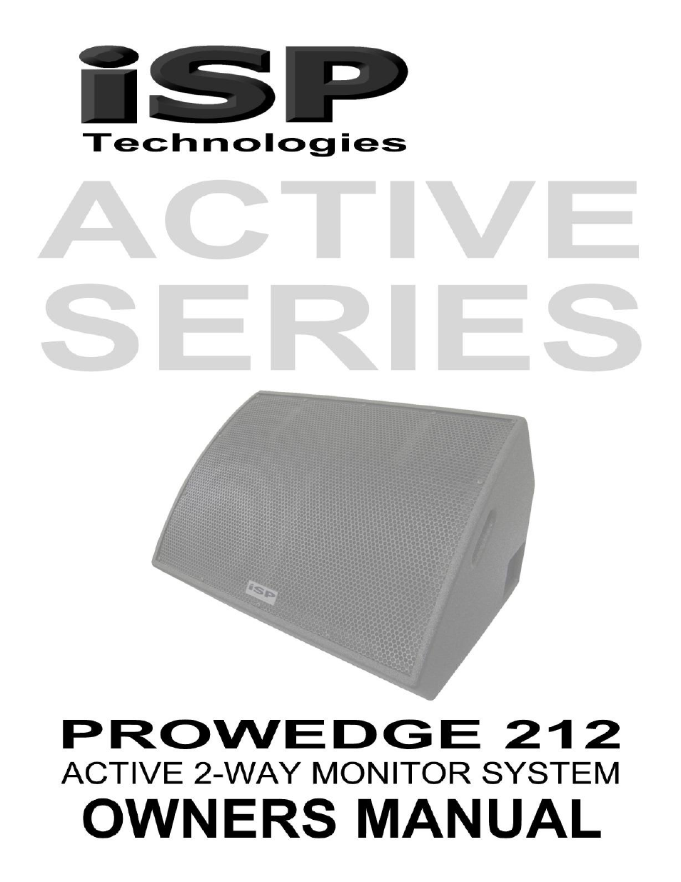 ISP Technologies ProWedge 212 User Manual | 8 pages