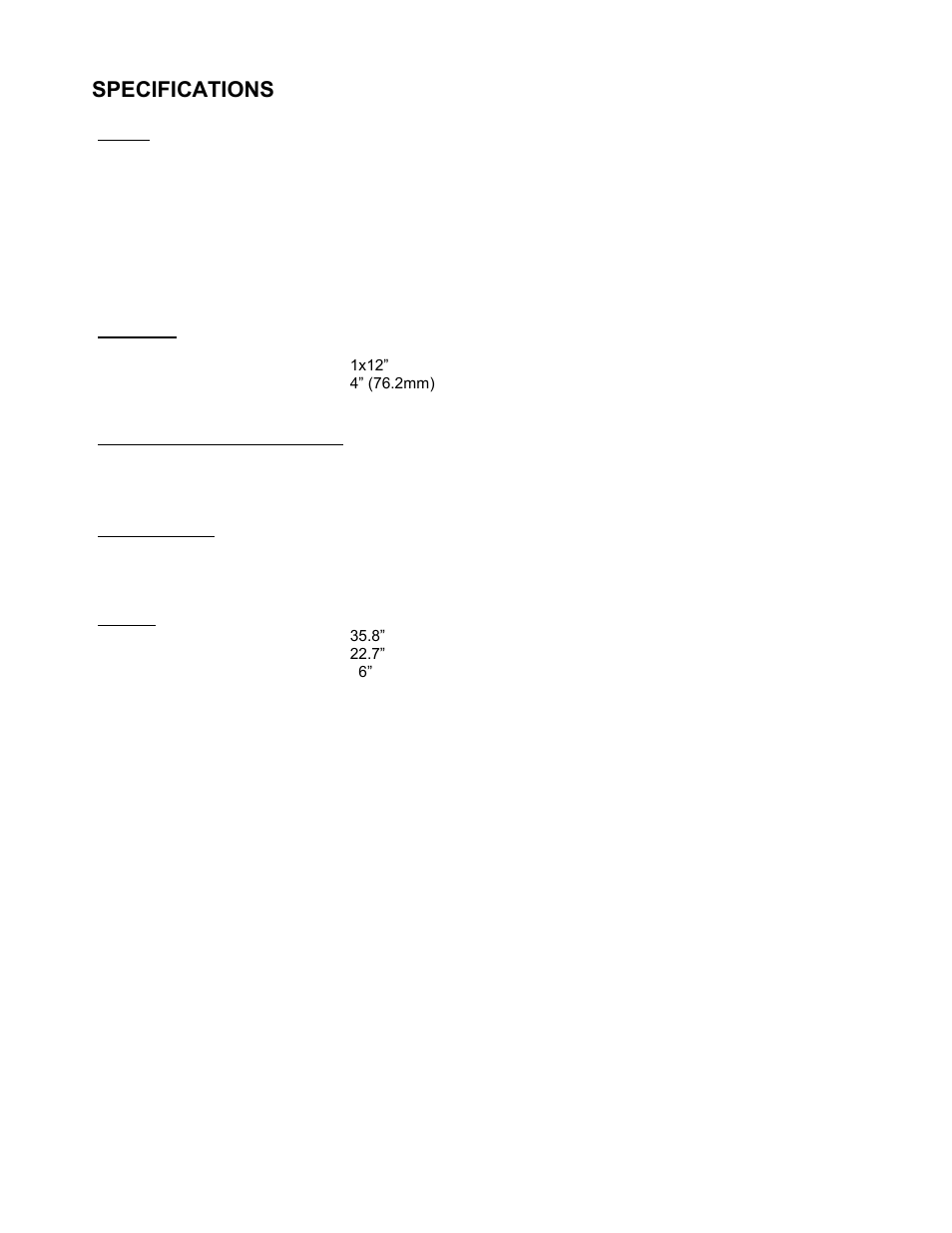 Specifications | ISP Technologies XMAX112 User Manual | Page 9 / 11