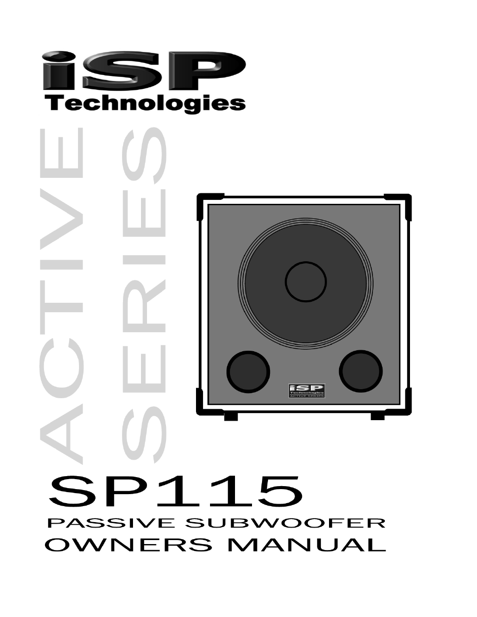 ISP Technologies SP115 User Manual | 7 pages