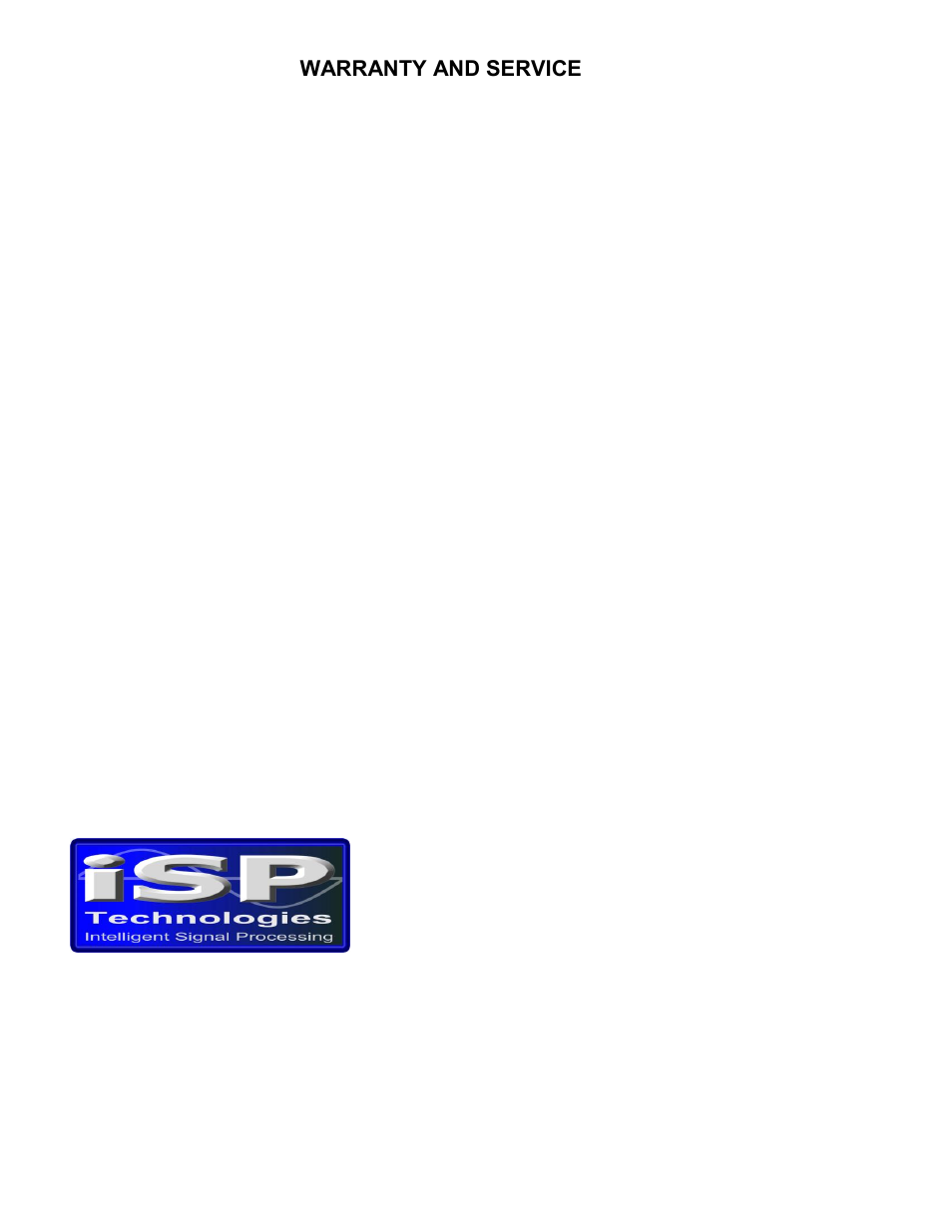 ISP Technologies SP115 User Manual | Page 7 / 7