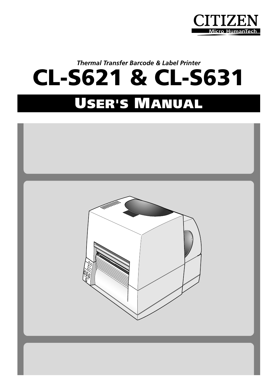 CITIZEN CL-S631 User Manual | 66 pages