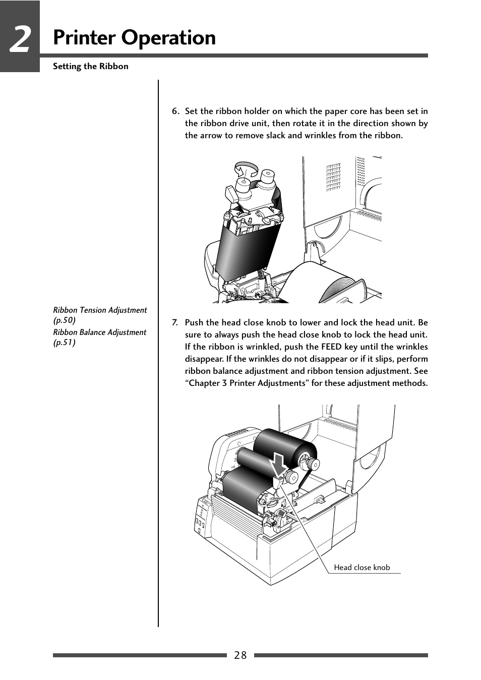 Printer operation | CITIZEN CL-S631 User Manual | Page 28 / 66