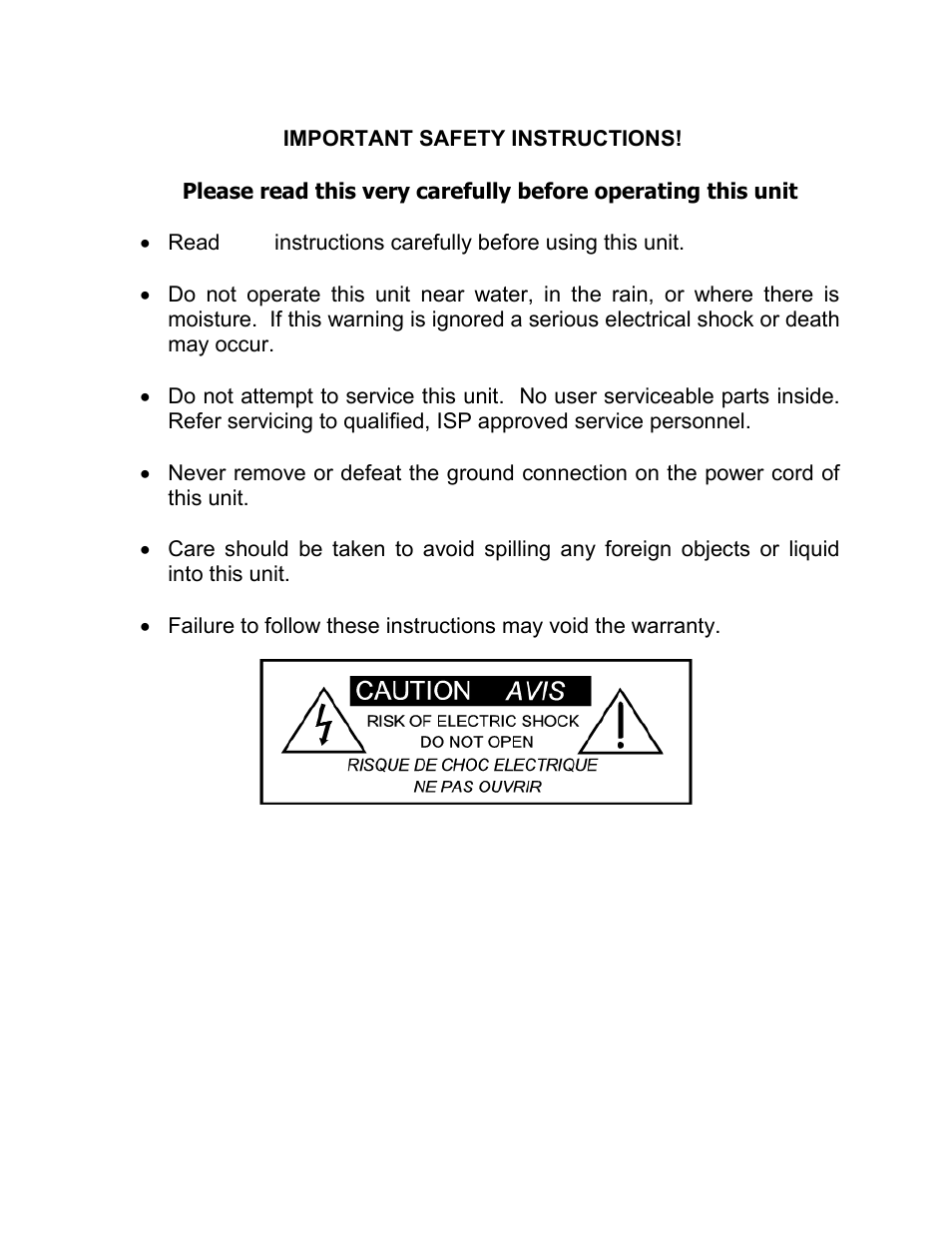 ISP Technologies CS 650 User Manual | Page 2 / 13