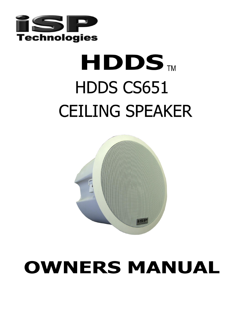 ISP Technologies CS 651 User Manual | 11 pages