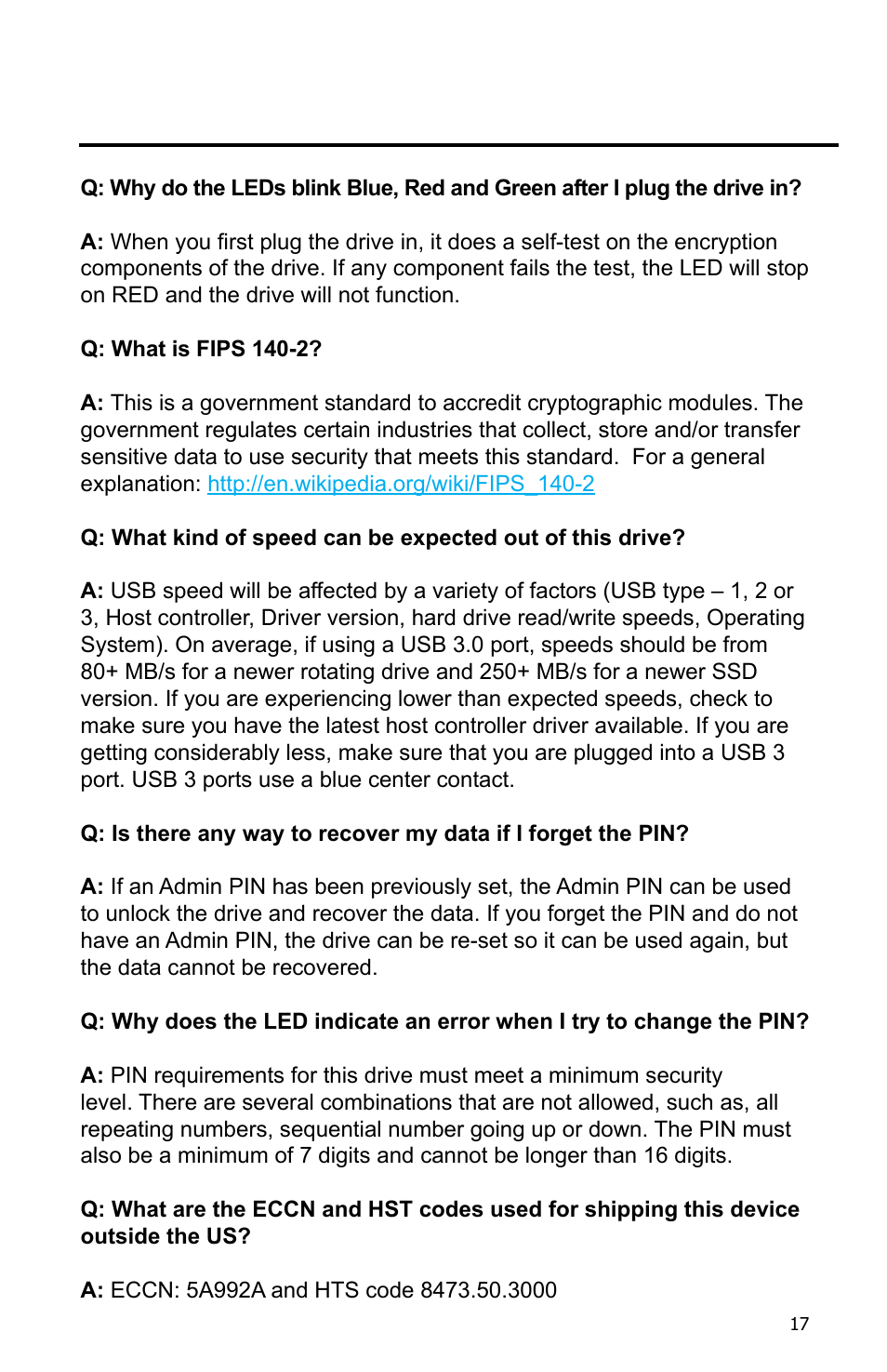 Troubleshooting | iStorage diskAshur Pro SSD Manual User Manual | Page 17 / 19