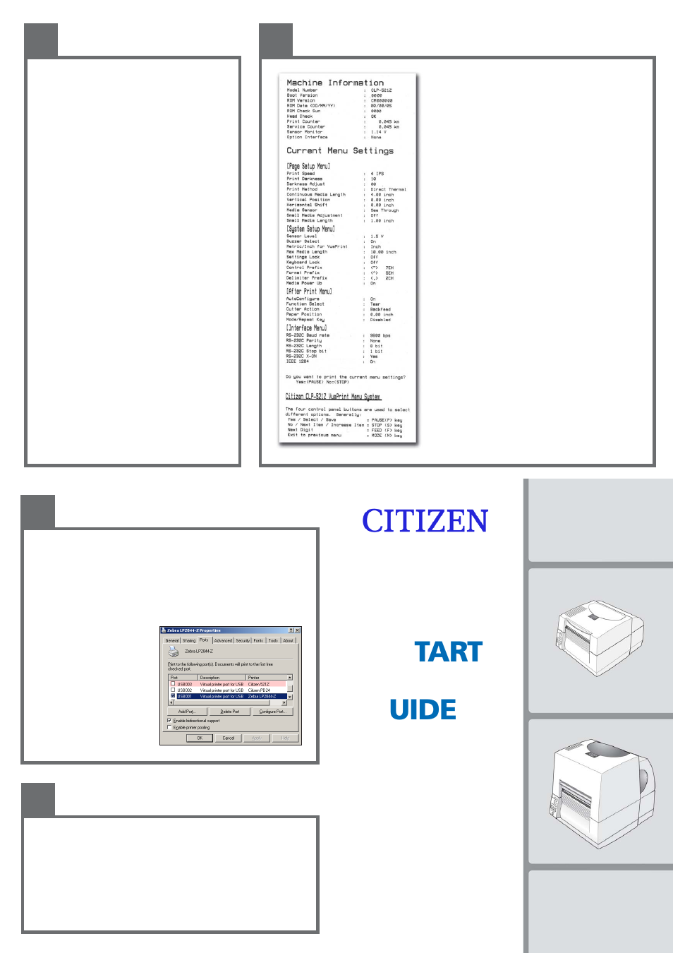 Tart, Uide, Using an existing driver | For further information, Introduction, Using vueprint, Configuration system, What does the “z” mean, How does this affect me, What does this guide say | CITIZEN CLP-621Z User Manual | Page 4 / 4