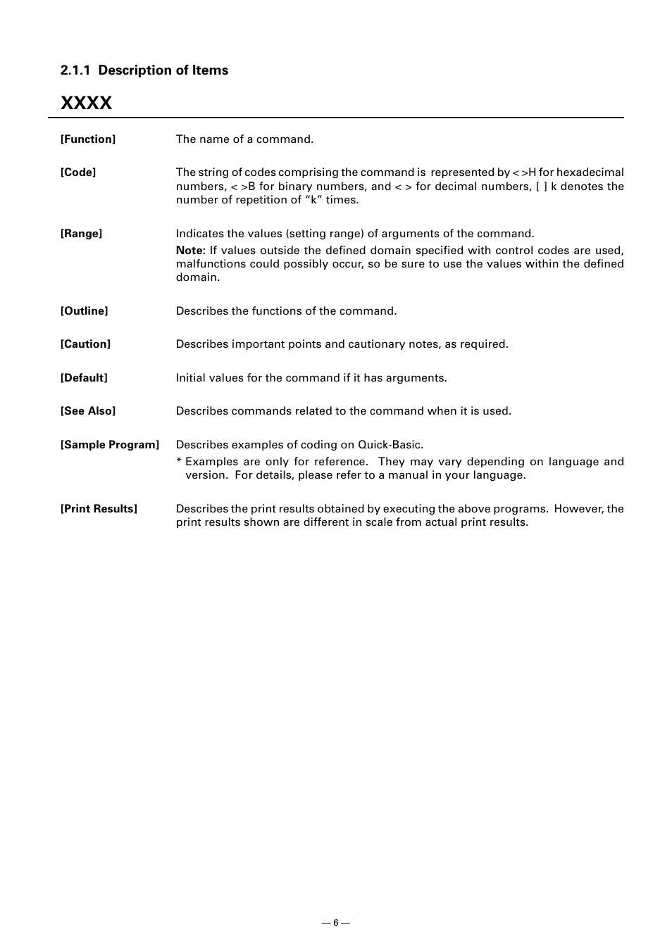 1 description of items | CITIZEN CT-S300 User Manual | Page 11 / 158