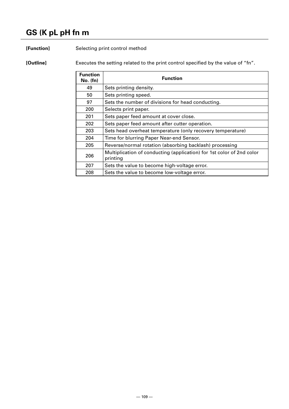Gs (k pl ph fn m | CITIZEN CT-S300 User Manual | Page 114 / 158