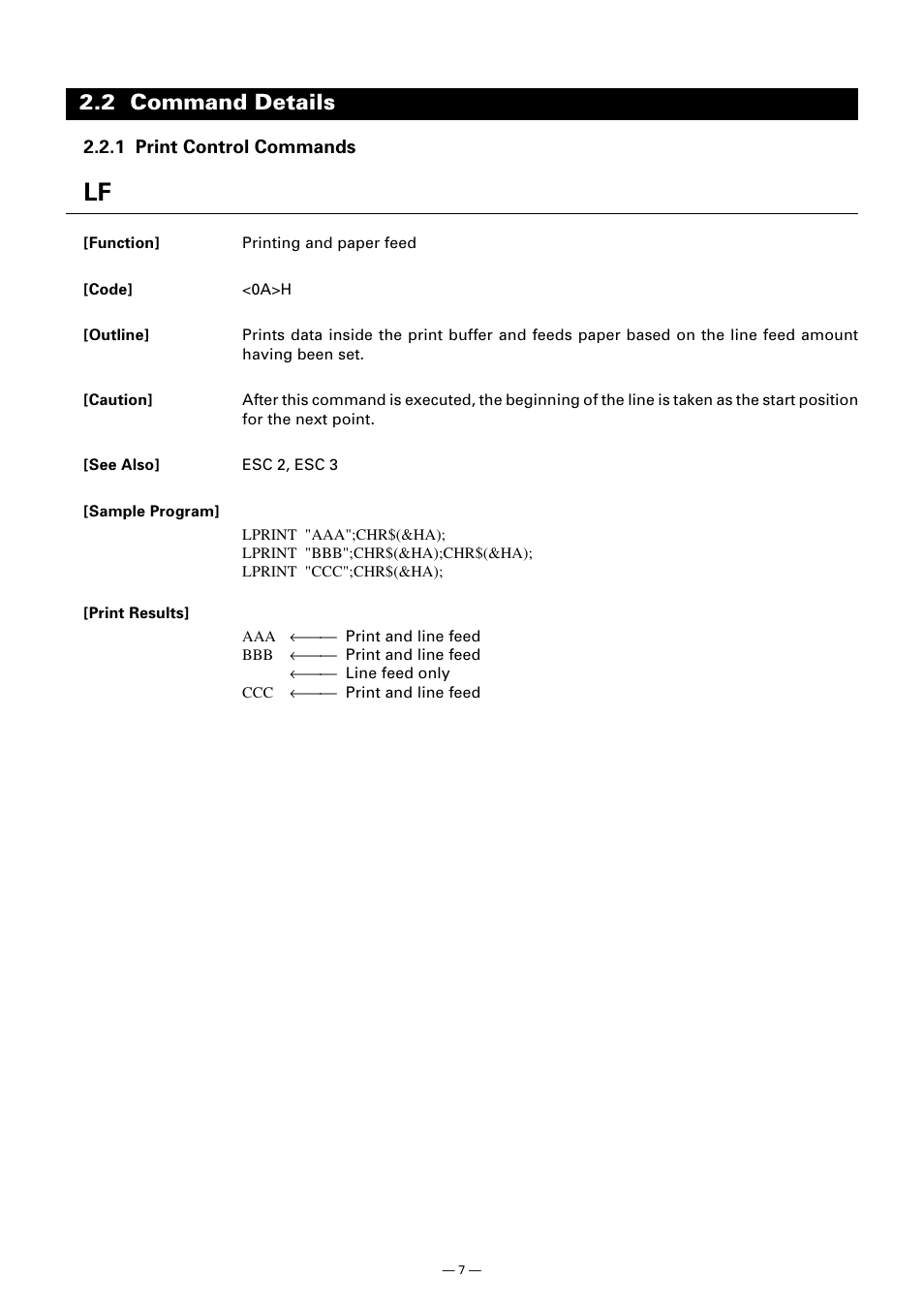 2 command details, 1 print control commands | CITIZEN CT-S300 User Manual | Page 12 / 158