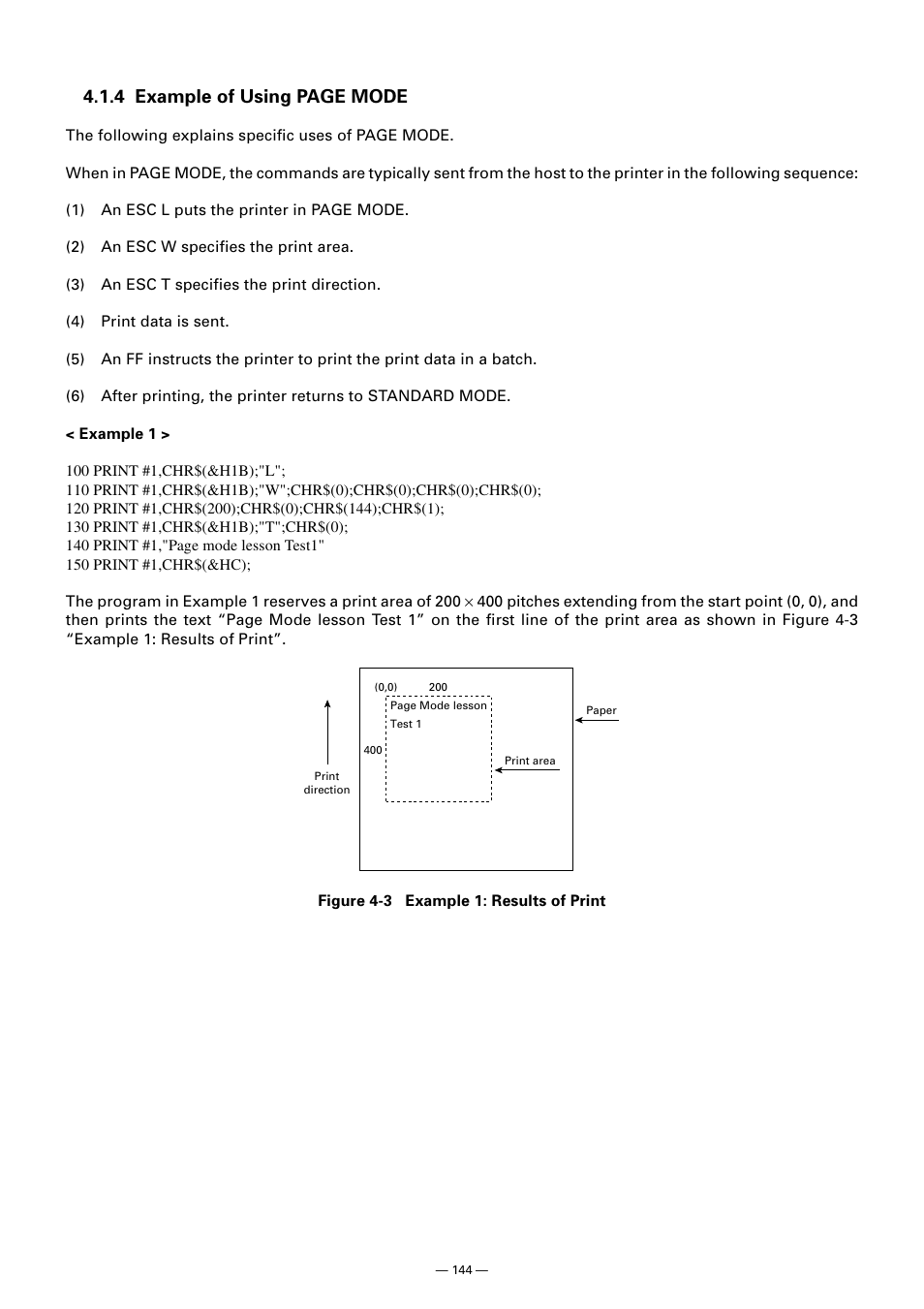 4 example of using page mode | CITIZEN CT-S300 User Manual | Page 149 / 158
