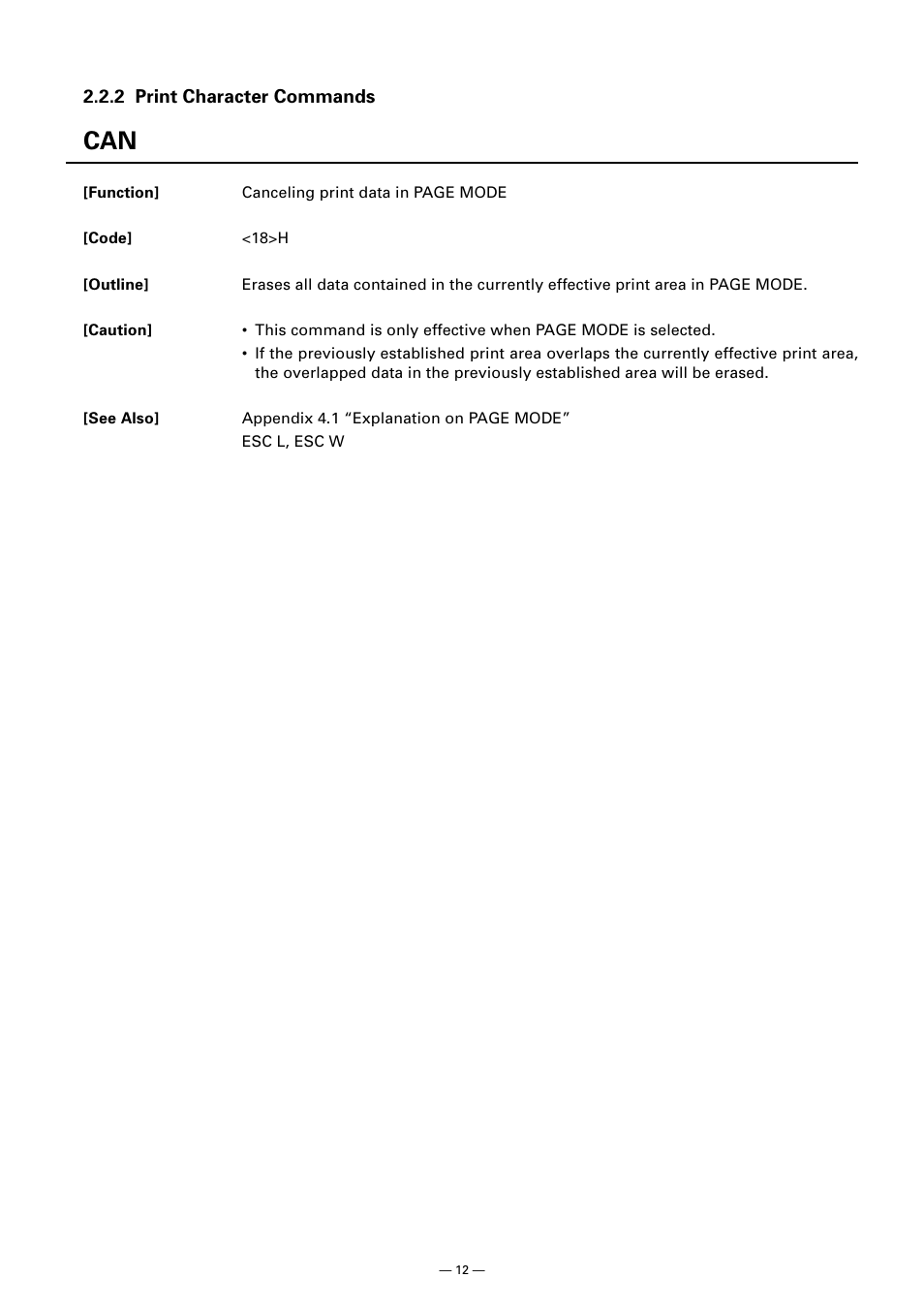 2 print character commands | CITIZEN CT-S300 User Manual | Page 17 / 158